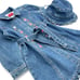 NWT Arizona Jean Company Long Sleeve Denim Shirt Dress & Hat in Blue 3T VINTAGE
