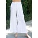 Venti6 FRINGE HEM White COTTON LINEN FLARE PANTS SMALL Brand New