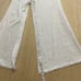 Venti6 FRINGE HEM White COTTON LINEN FLARE PANTS SMALL Brand New