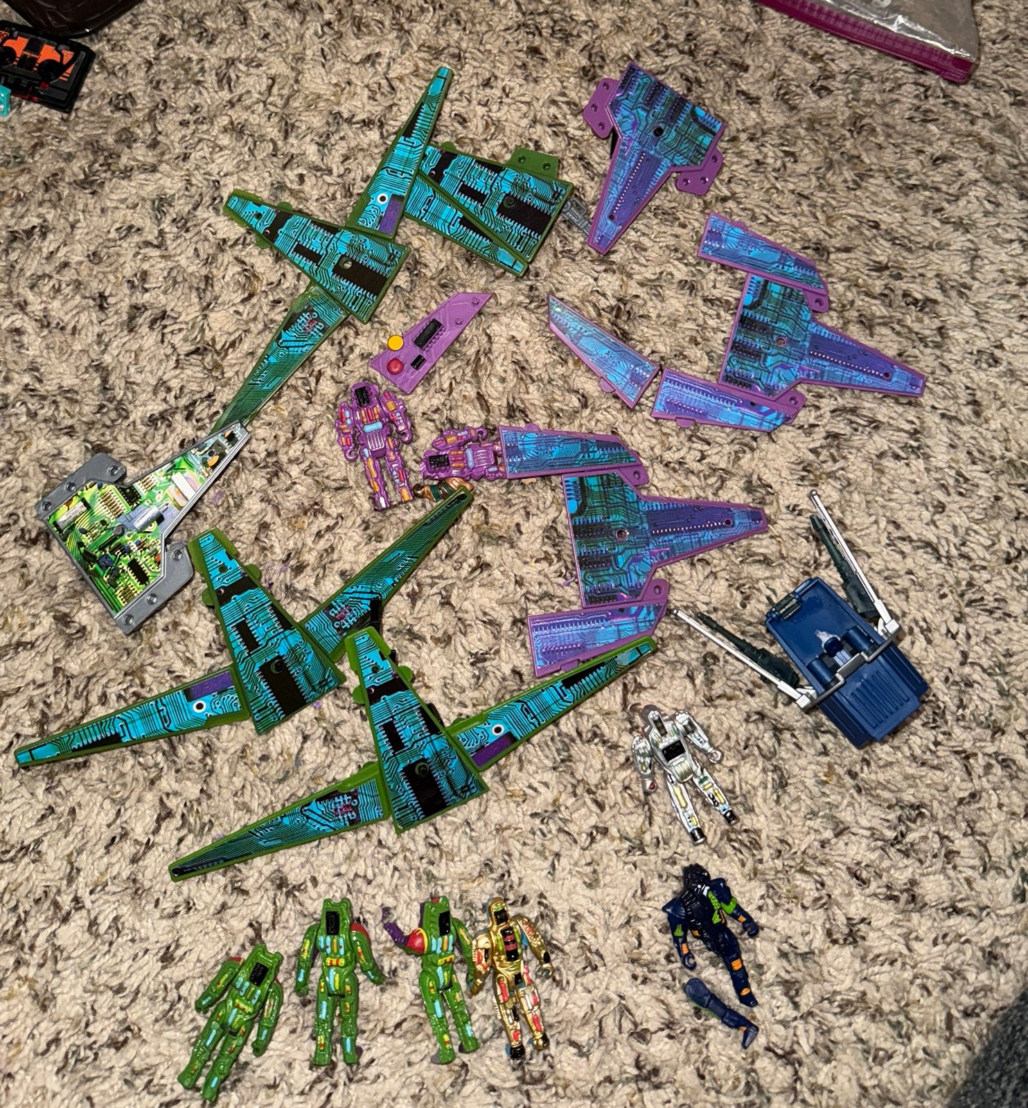 Vintage Computer Warriors lot Figure Mattel 1989