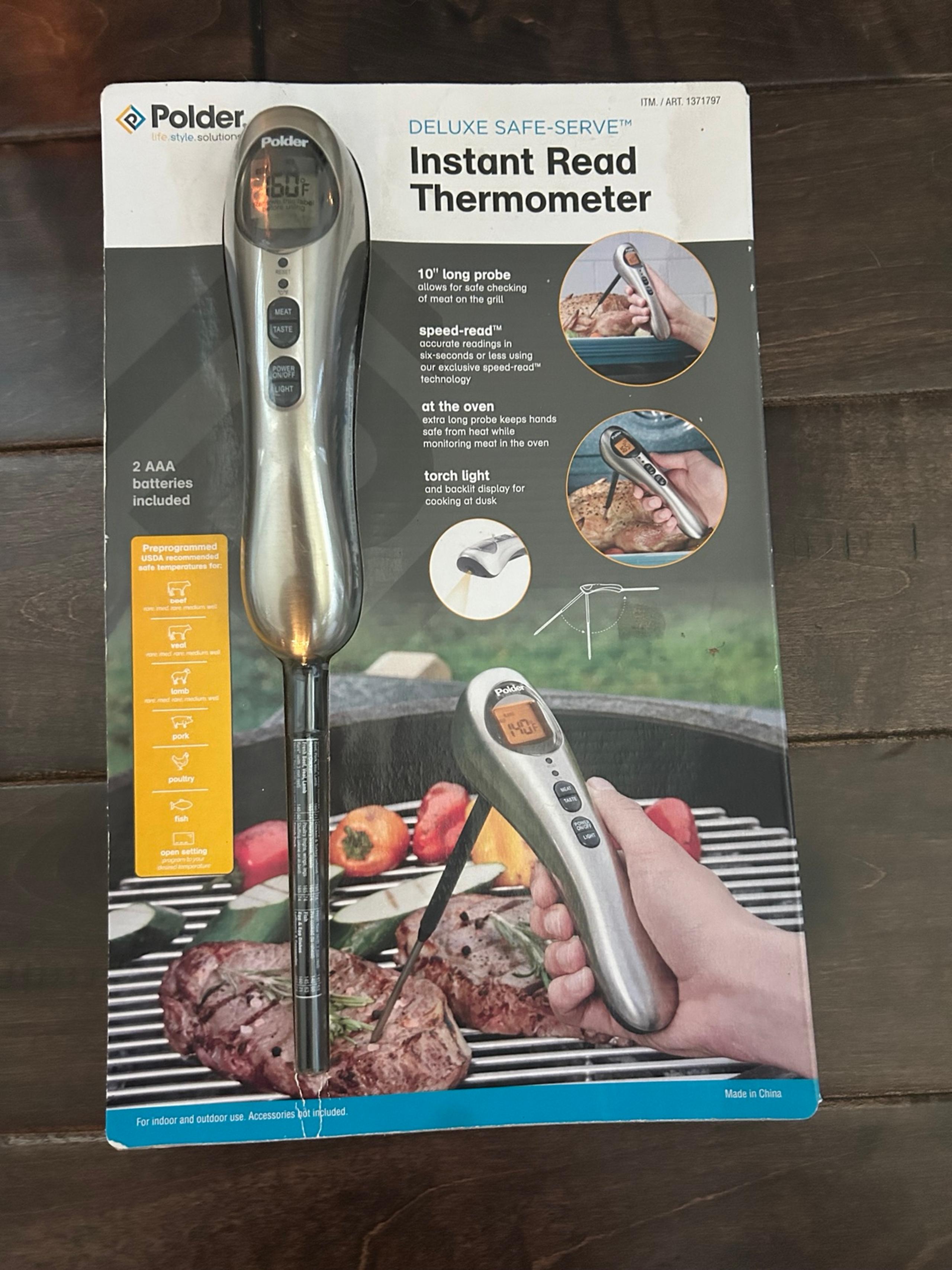 POLDER INSTANT READ MEAT GRILL THERMOMETER