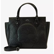 Loungefly Black Lattice Skeleton Tote Bag