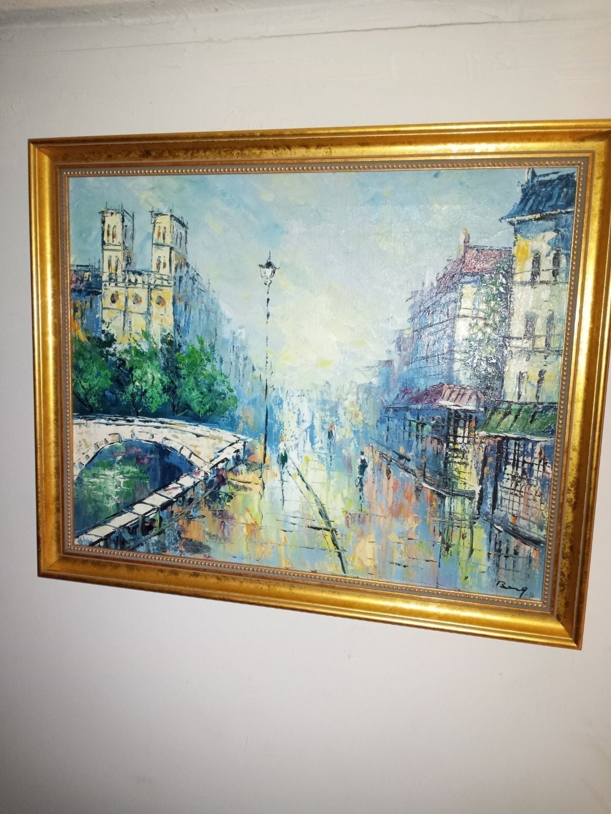 Original oil on canvas with wood frame