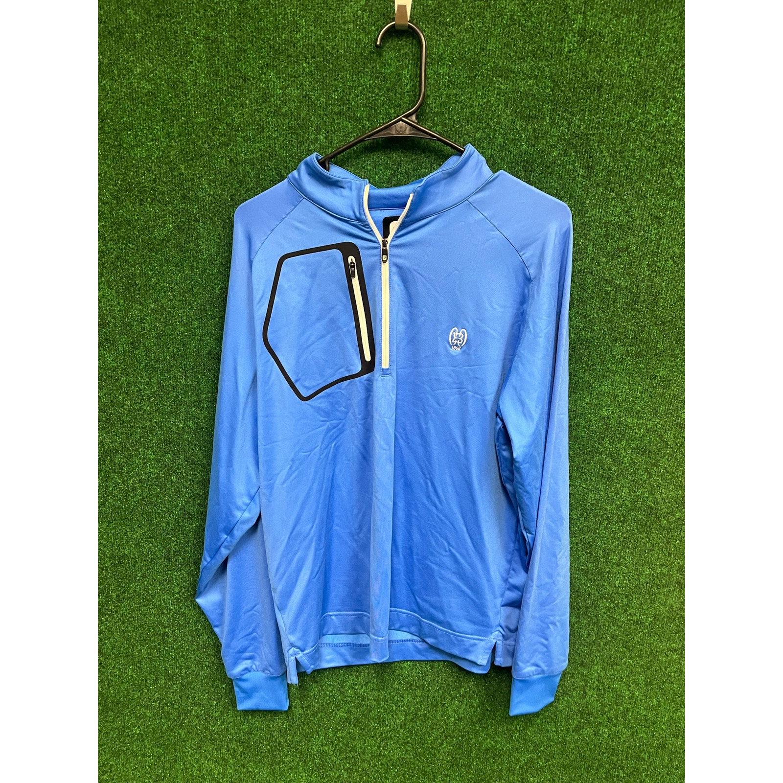 Footjoy FJ Baby Blue Pullover Sweatshirt Golf Hiking Outdoors Sz Medium