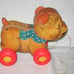 vintage 1966 fisher price number 711 cry baby bear pulltoy