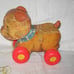 vintage 1966 fisher price number 711 cry baby bear pulltoy
