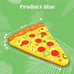 Giant Inflatable Pizza Slice Pool Float, Fun Pool Floaties, Swim Party Toy