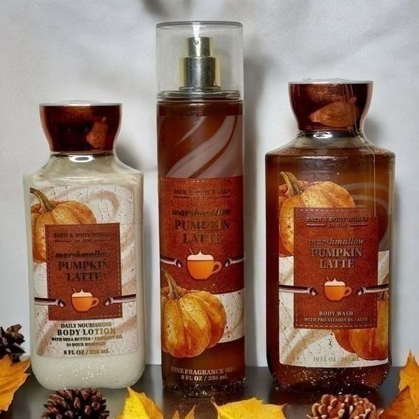 Bath and Body Works Marshmallow Pumpkin Latte Body Care Gift Set NWT