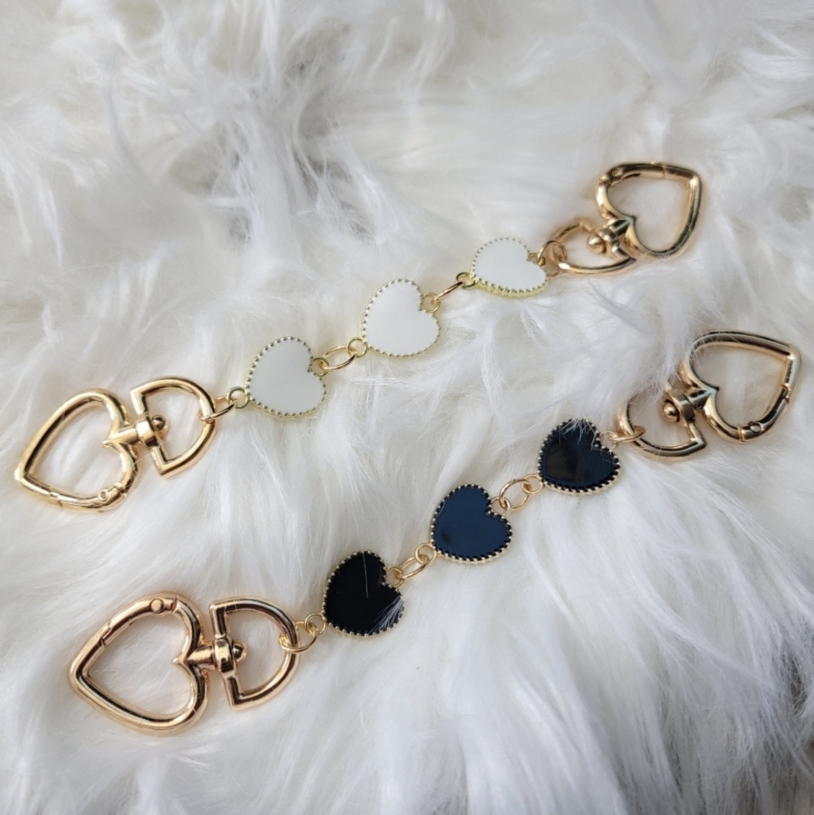 2pcs Stylish Heart Shape Bag Chain Extender Bag Accessory