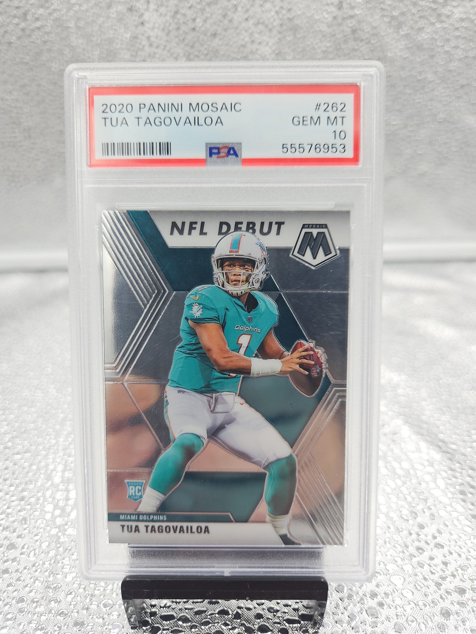 2020 PANINI MOSIAC TUA TAGOVAILOA ROOKIE #262 PSA-10