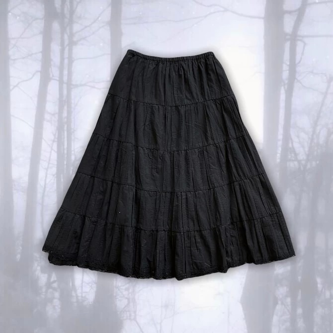Black Tiered Skirt