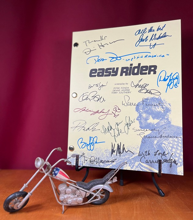 Easy Rider Script Signed- Autograph Reprints- Dennis Hopper, Peter Fonda