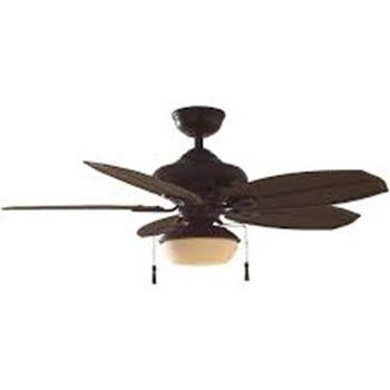 Hampton Bay Palm Beach III 48 in. LED Indoor/Outdoor Natural Iron Ceiling Fan