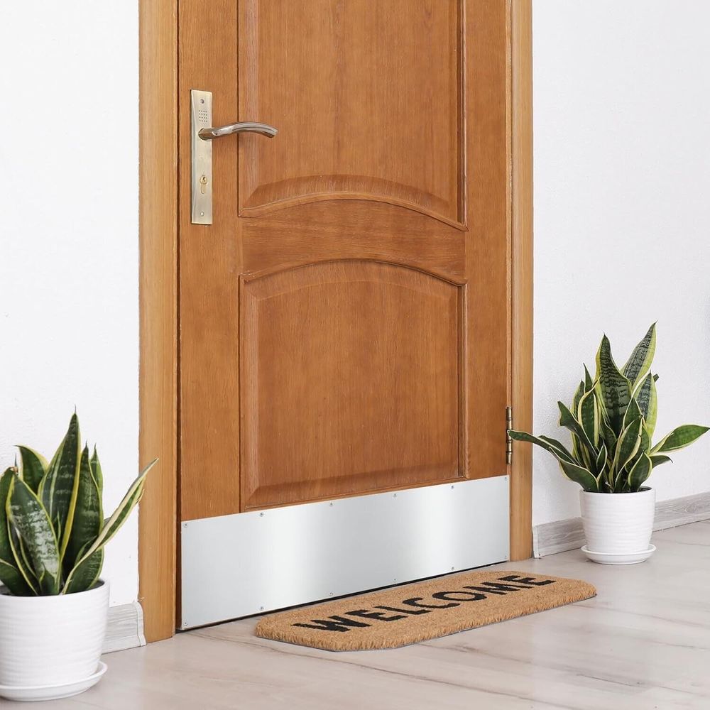 4 Pack Door Kick Plates 34 x 8 Aluminum Exterior Interior Doors Protection