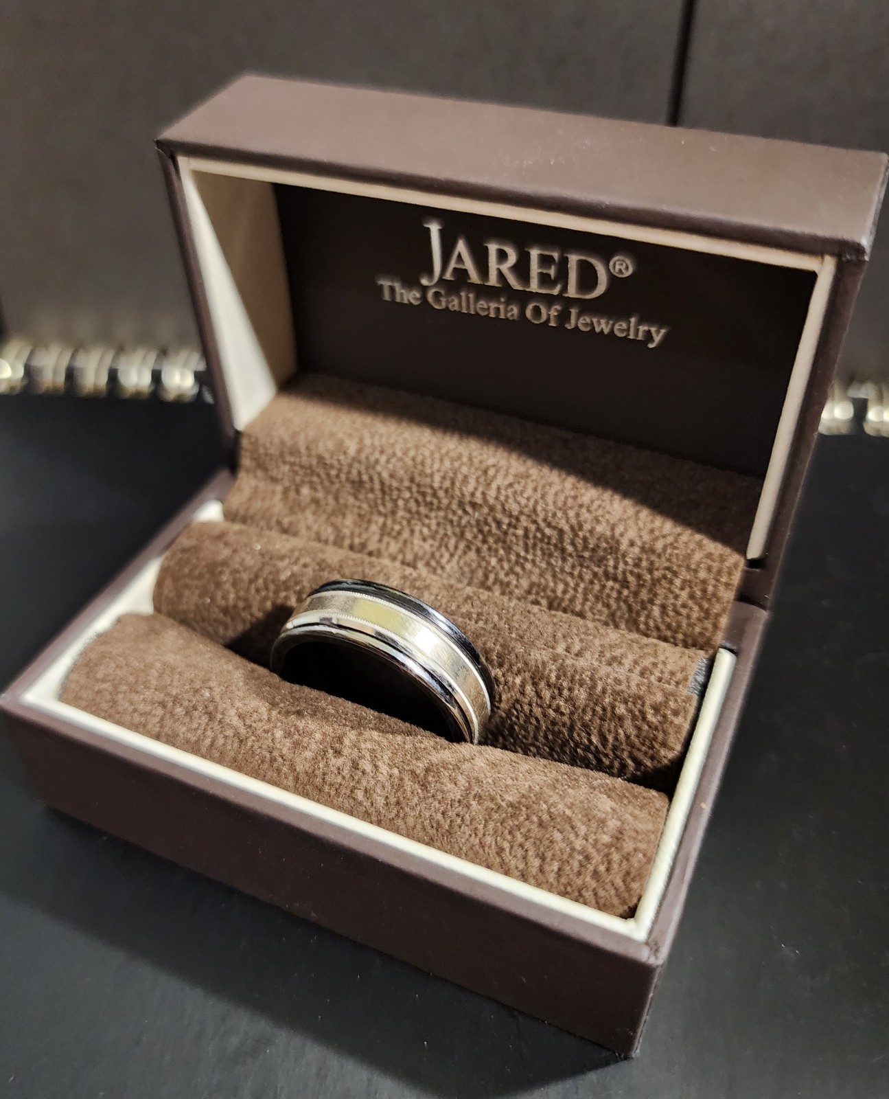 Men's Tungsten/White Gold Wedding Band