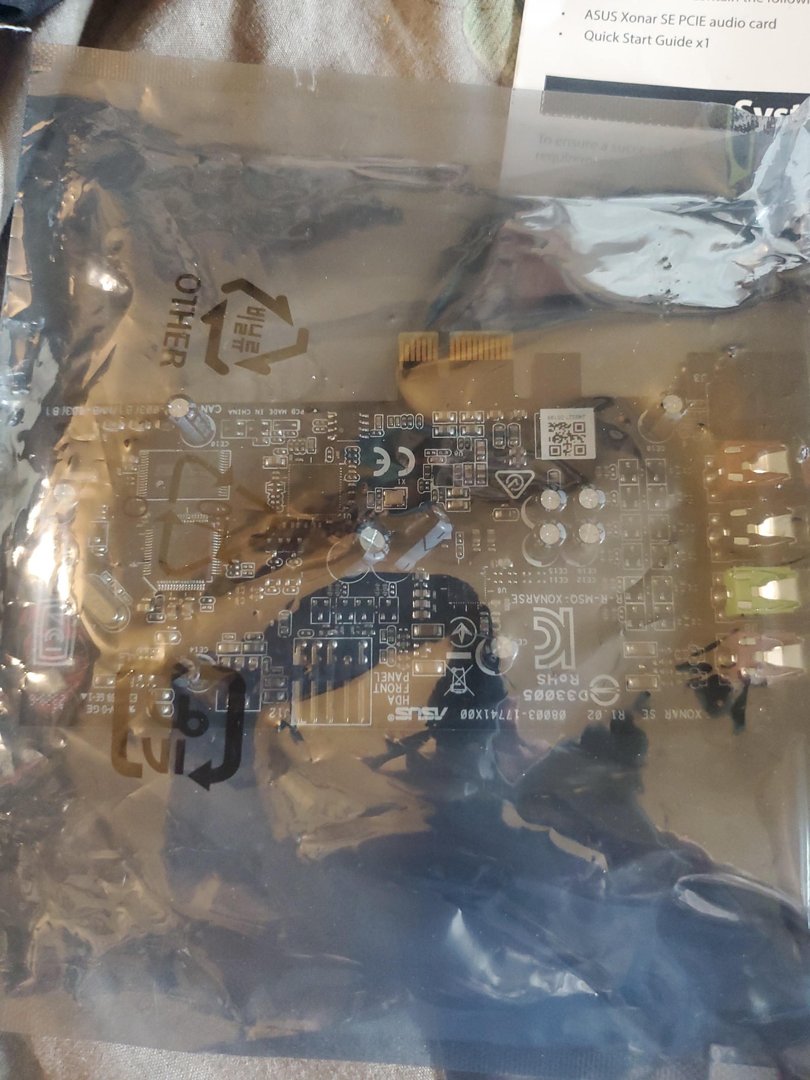 ASUS XONAR SE 5.1 Channel 192kHz/24-bit Hi-Res 116dB SNR PCIe Gaming Sound Card