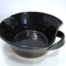 Down Home Mixing Batter Bowl, Pottery Mixing Batter Bowl with Spout & Handle 8