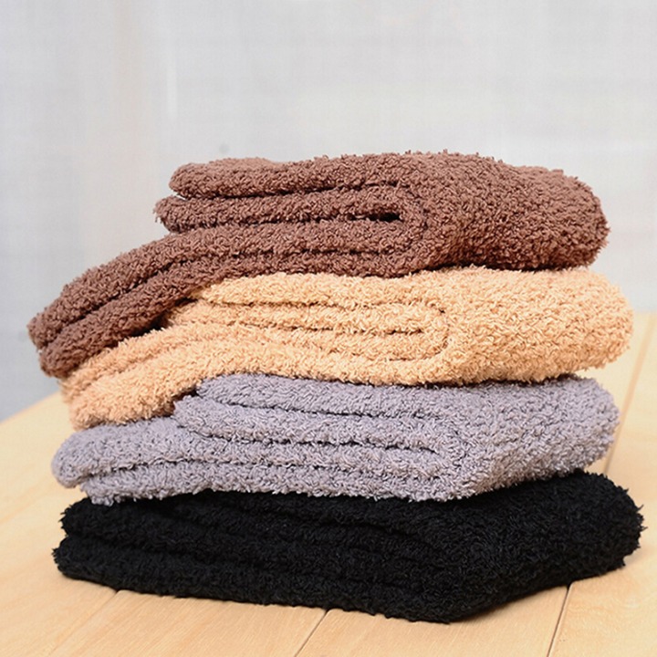 Winter Warm Fluffy Socks In Women's Socks Cute Soft Elastic Coral Velvet Socks