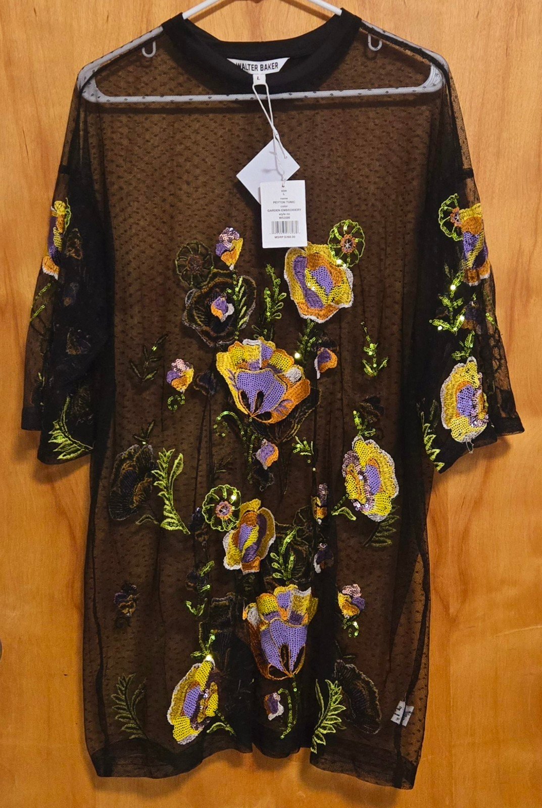 PEYTON FASHION WOMEN TUNIC BY WALTER BAKER GARDEN EMBROIDERY STYLE AUTHENTIC