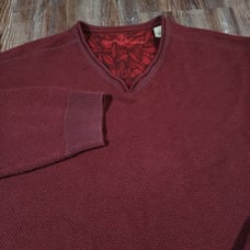 NWOT Tommy Bahama Cotton/Wool Blend Textured V-Neck Sweater, Size L