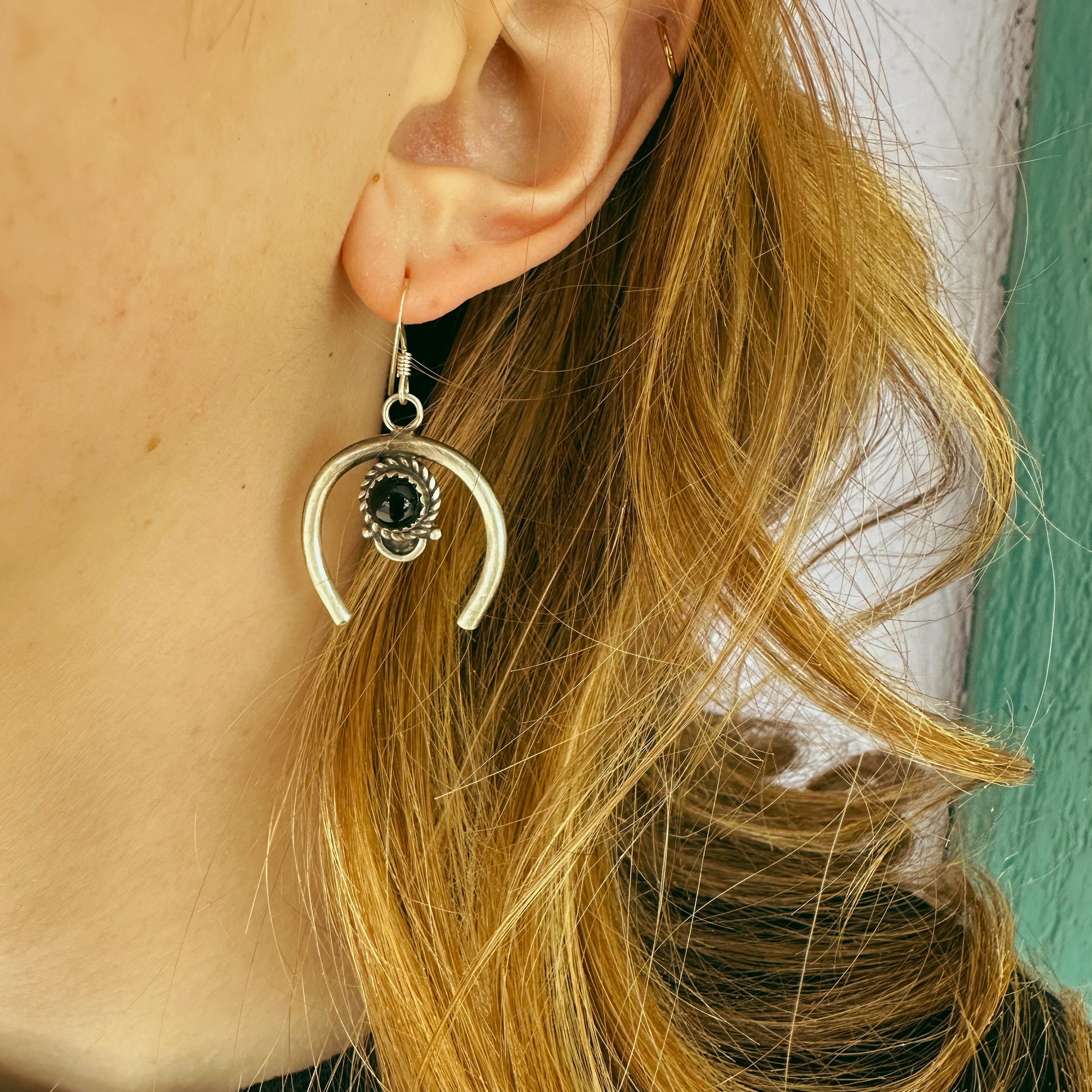 Onyx Mini Naja Earrings by Mary Tso