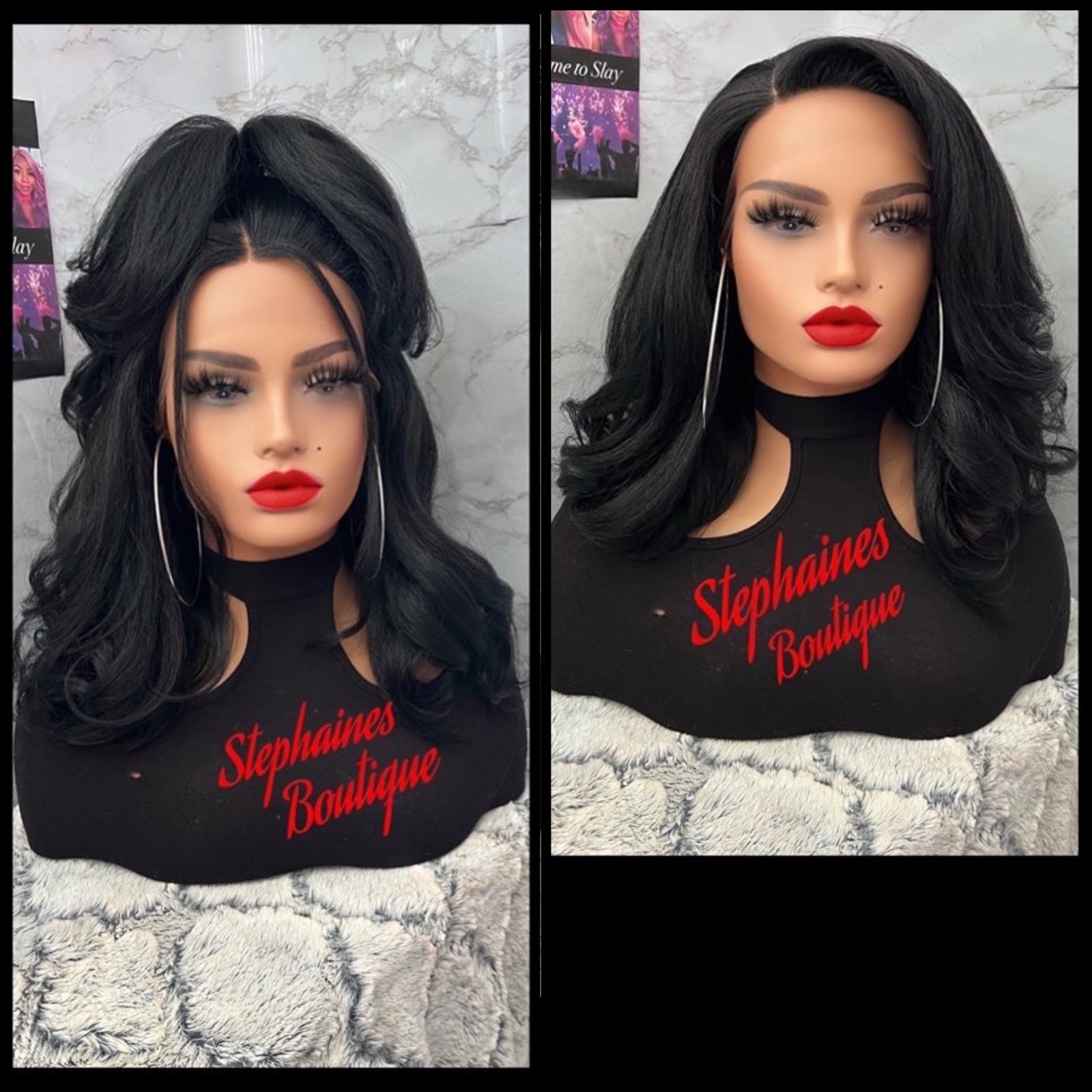 Human Hair blended lace front wig