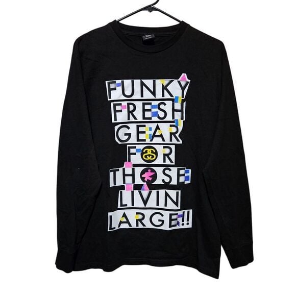 Stussy Funky Fresh Gear Long Sleeve Graphic T-Shirt