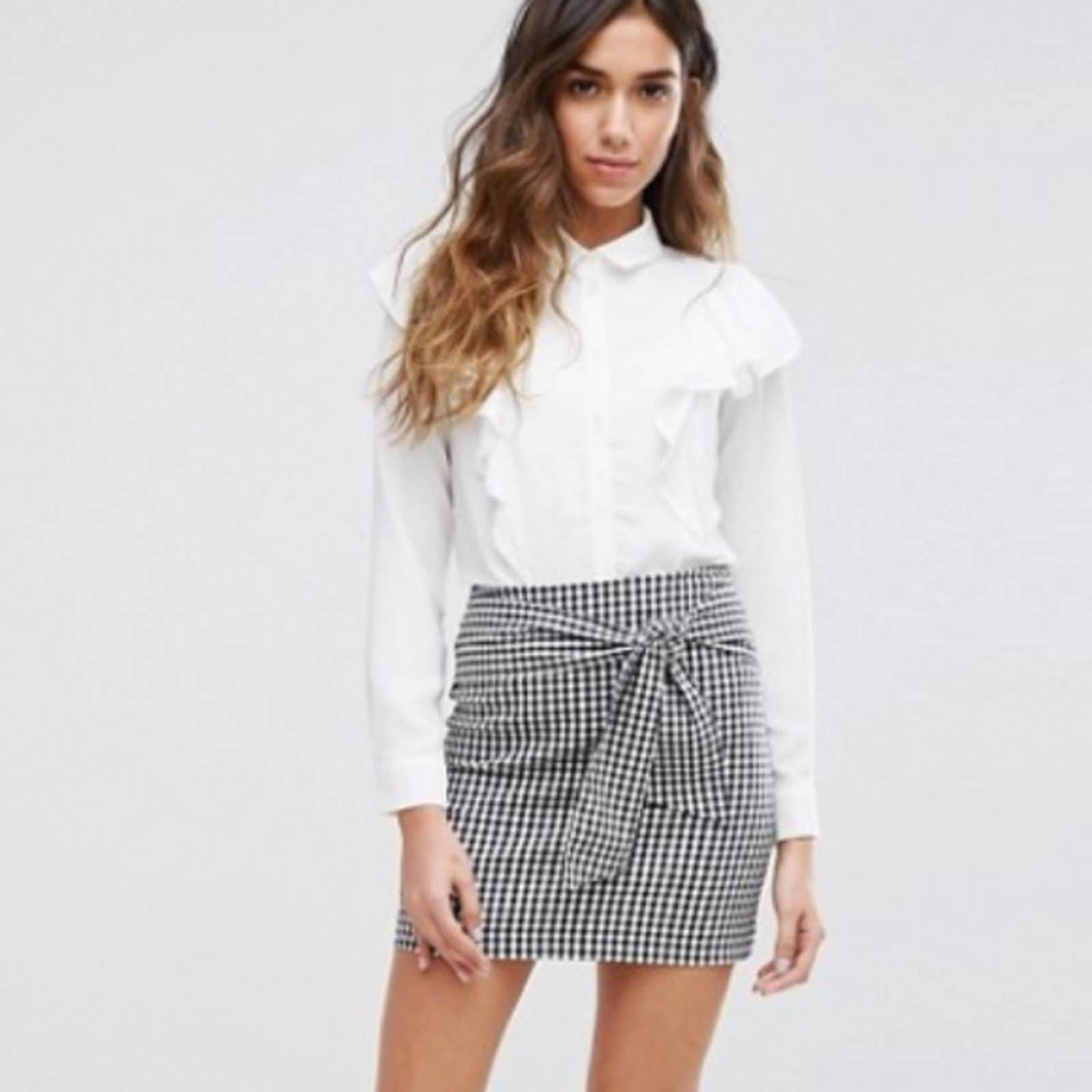 Miss Selfridge gingham mini skirt