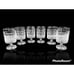 Set of 6 Wine Goblets CIVAM 1946 Murano Italy Etched with Silver Colored Trim