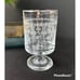 Set of 6 Wine Goblets CIVAM 1946 Murano Italy Etched with Silver Colored Trim