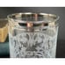 Set of 6 Wine Goblets CIVAM 1946 Murano Italy Etched with Silver Colored Trim