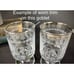 Set of 6 Wine Goblets CIVAM 1946 Murano Italy Etched with Silver Colored Trim