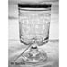 Set of 6 Wine Goblets CIVAM 1946 Murano Italy Etched with Silver Colored Trim