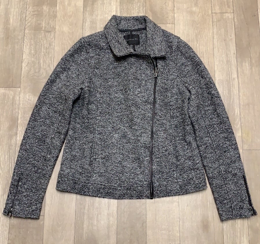 Womens Tahari Wool Blend Moto Jacket