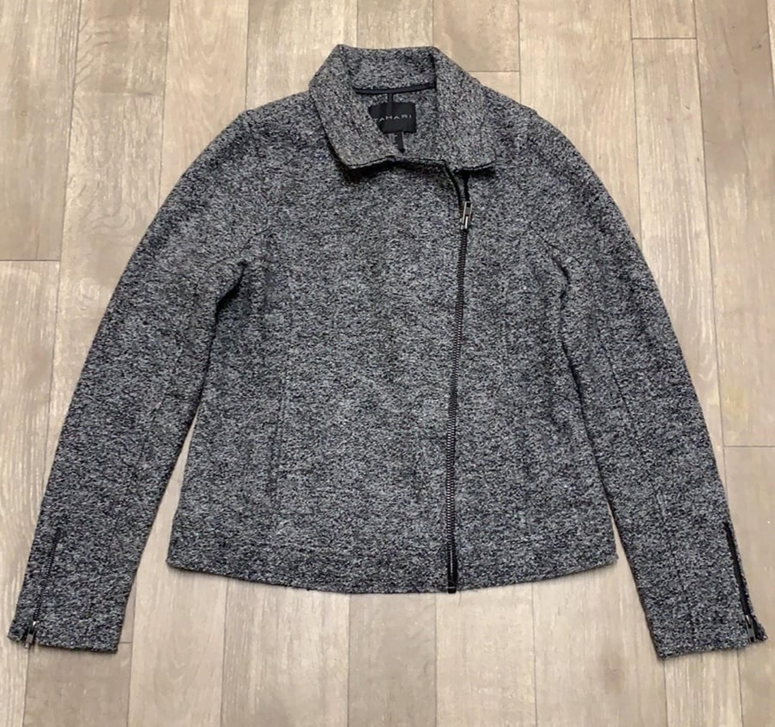Womens Tahari Wool Blend Moto Jacket