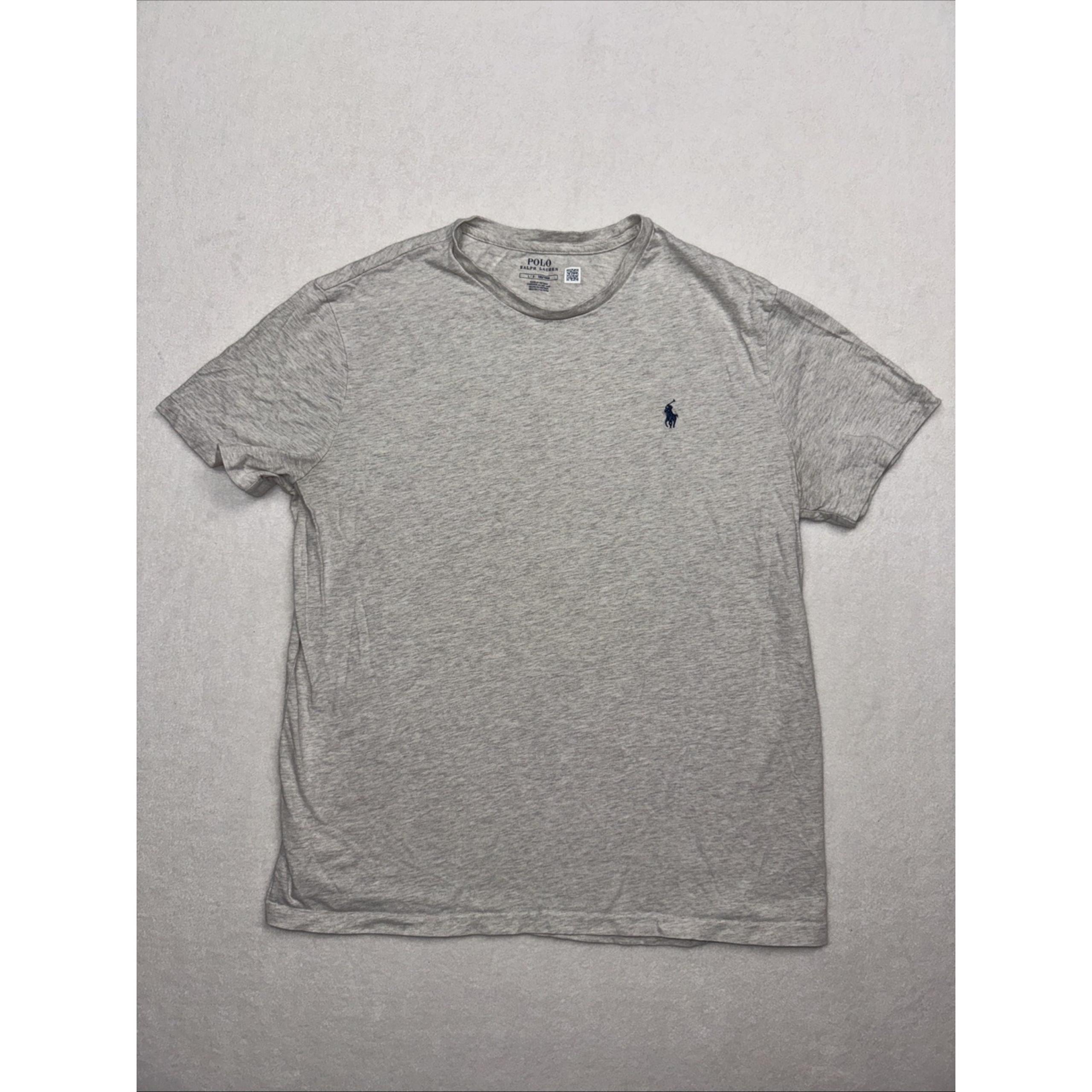 Polo Ralph Lauren Short Sleeve Heather Gray T Shirt Men's L 100% Cotton Tee