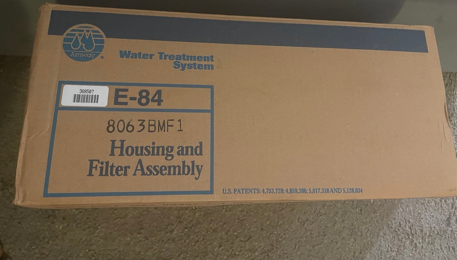 AMWAY E-84 Housing and Filter Assembly Water Treatment System New