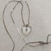 Sterling Silver Real Diamond Crystal Heart Necklace