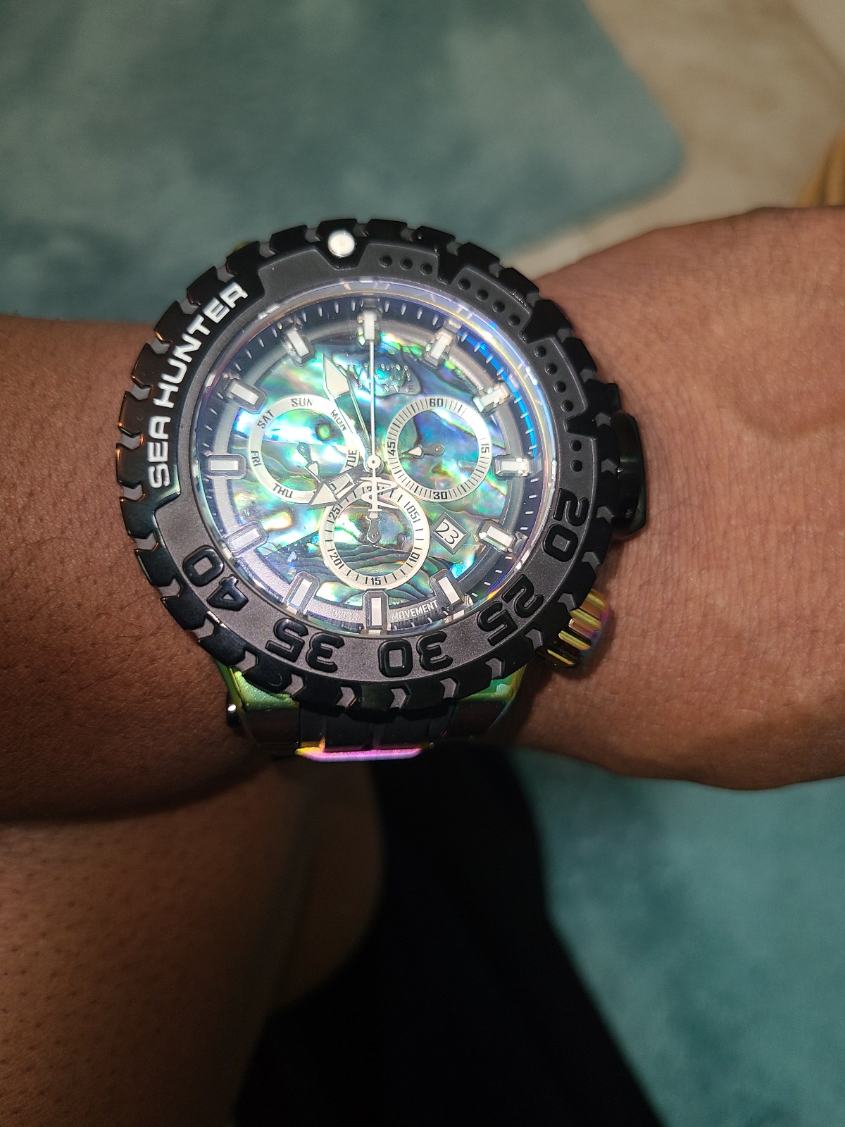 Invicta Sea Hunter Quartz Silicone Watch