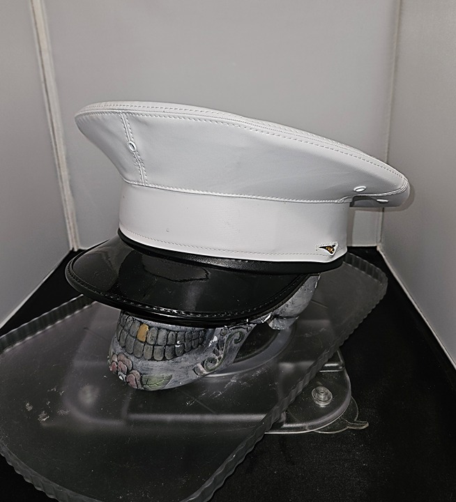 Kingform Enlisted Service White Vinyl Cover Hat Authentic Cap Size 7 1/4