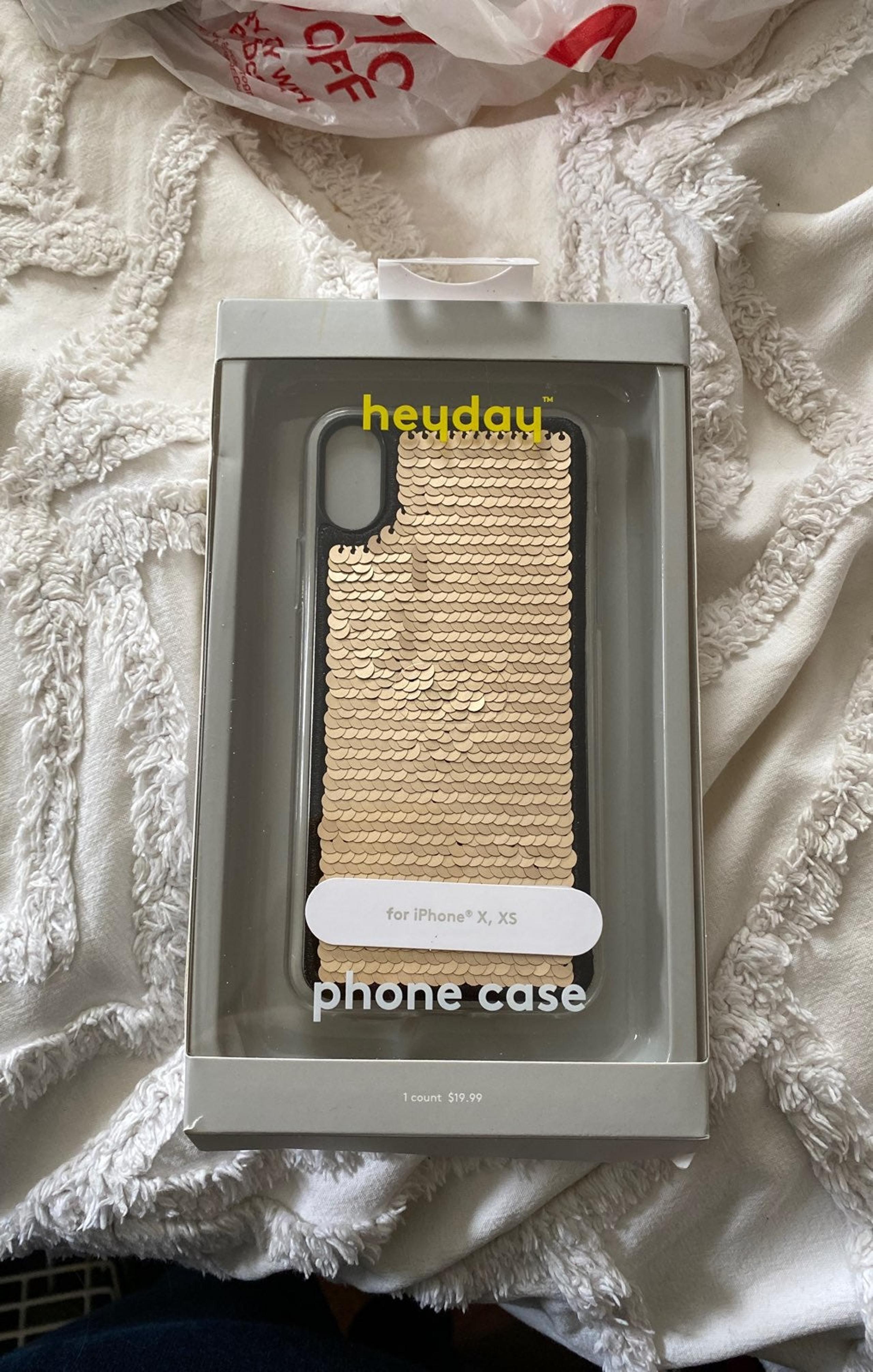 BNIB gold sequin iphone x case