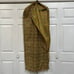 Vintage Garment Bag Dress Storage Paisley Fabric Metal Zipper