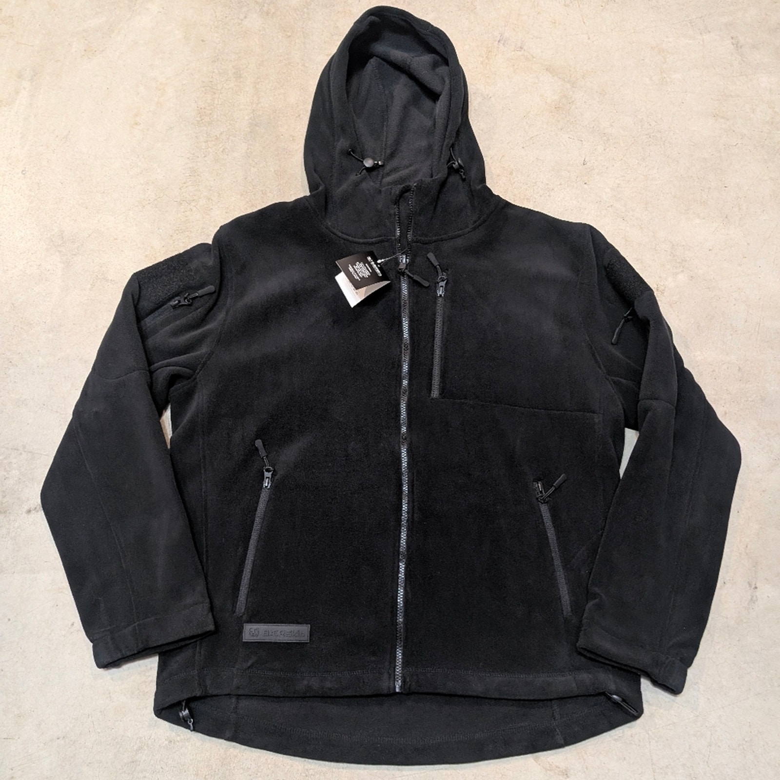 NWT Baerskin Tactical Full Zip Hoodie Mens L Black Fleece