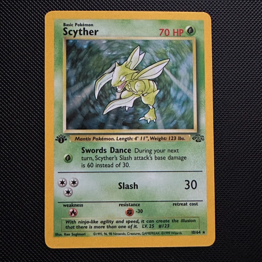 Pokémon 1st Edition Holo Scyther 10/64