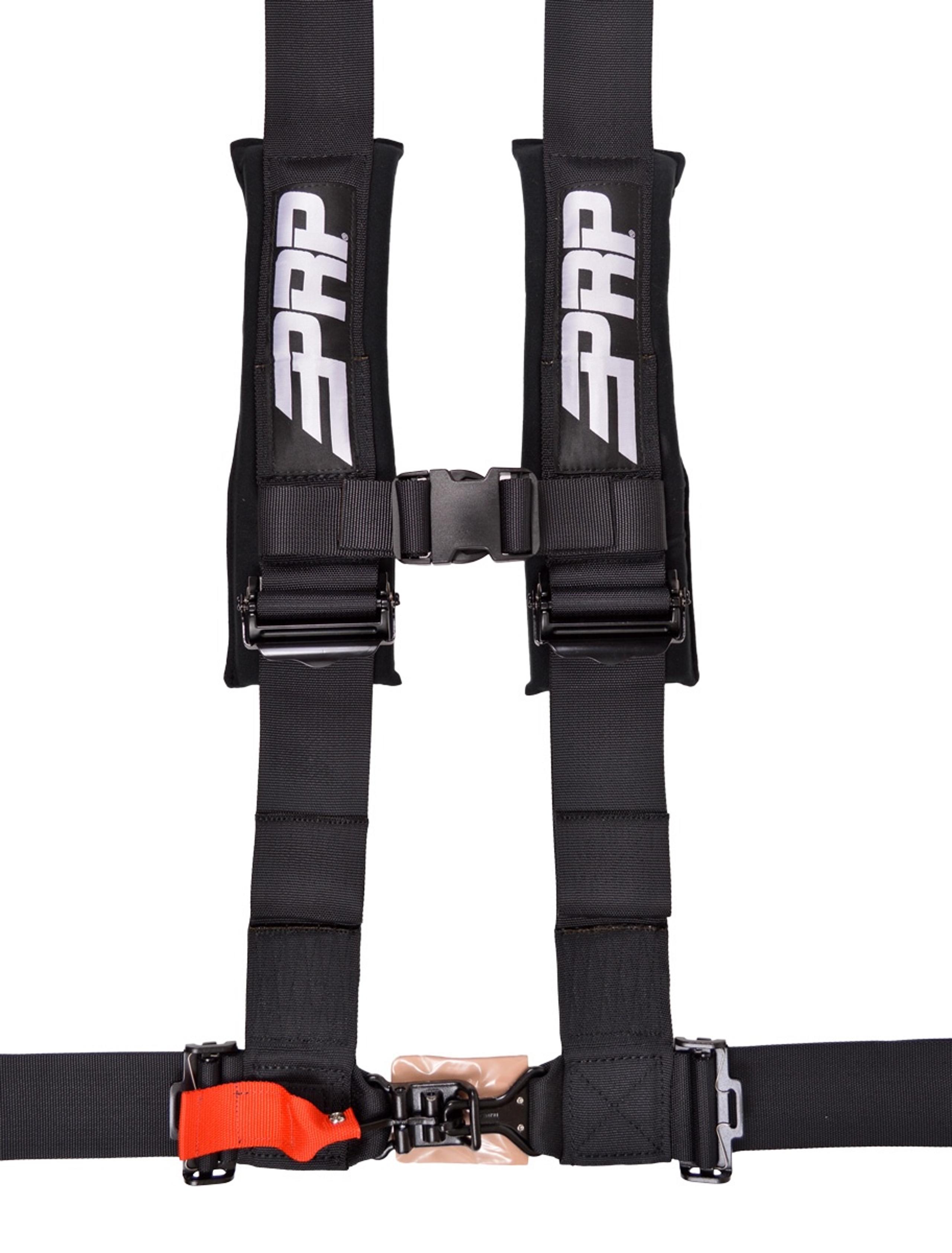 PRP 4.3 Black 4-Point Adjustable Harness With 3" Belts & Sewn in Shoulder Pads