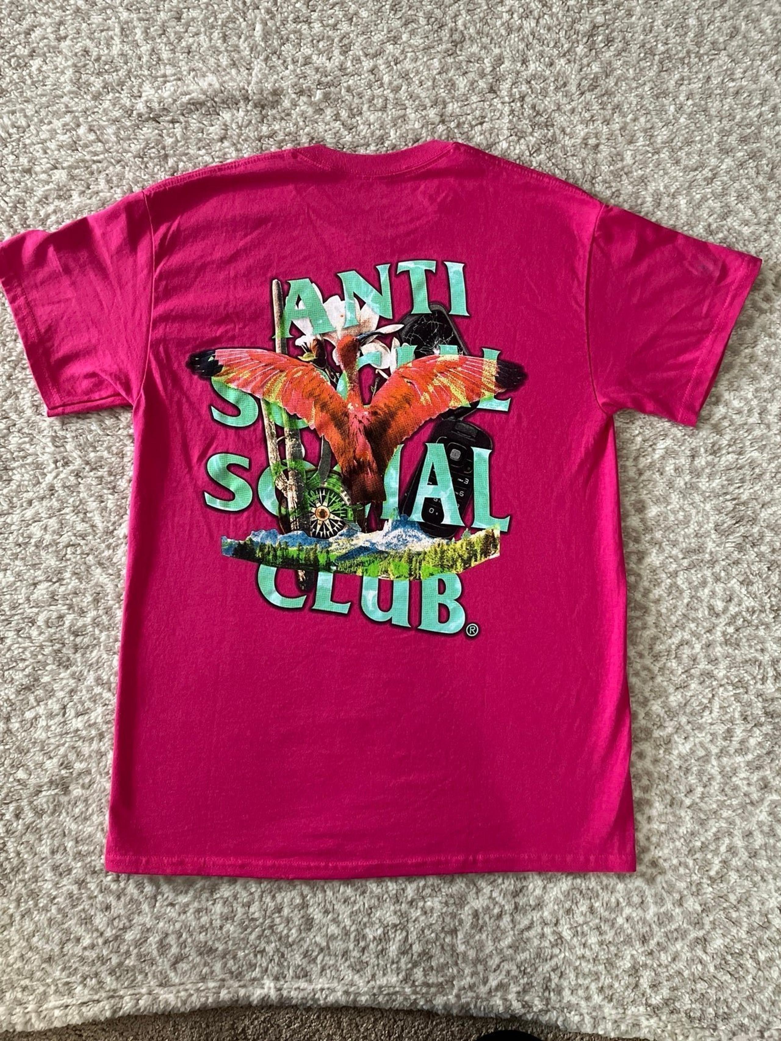 Anti Social Social Club Pink 5:44 AM Tee Flamingo Mens T-Shirt NEW sz M