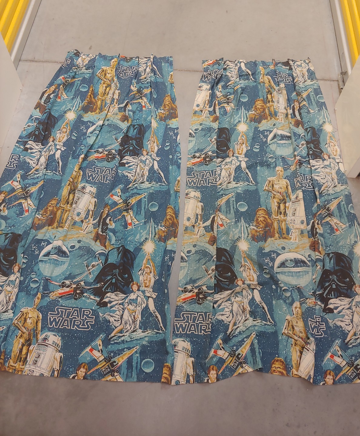 Vintage 70s Star Wars Panel Curtains