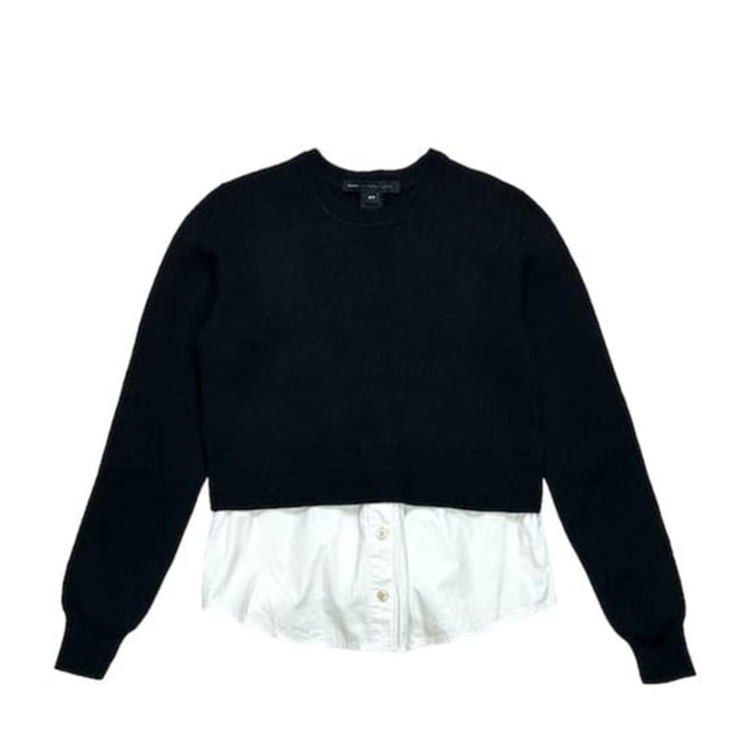 Marc by Marc Jacobs Wool Sweater half shirt, Black / White, size S