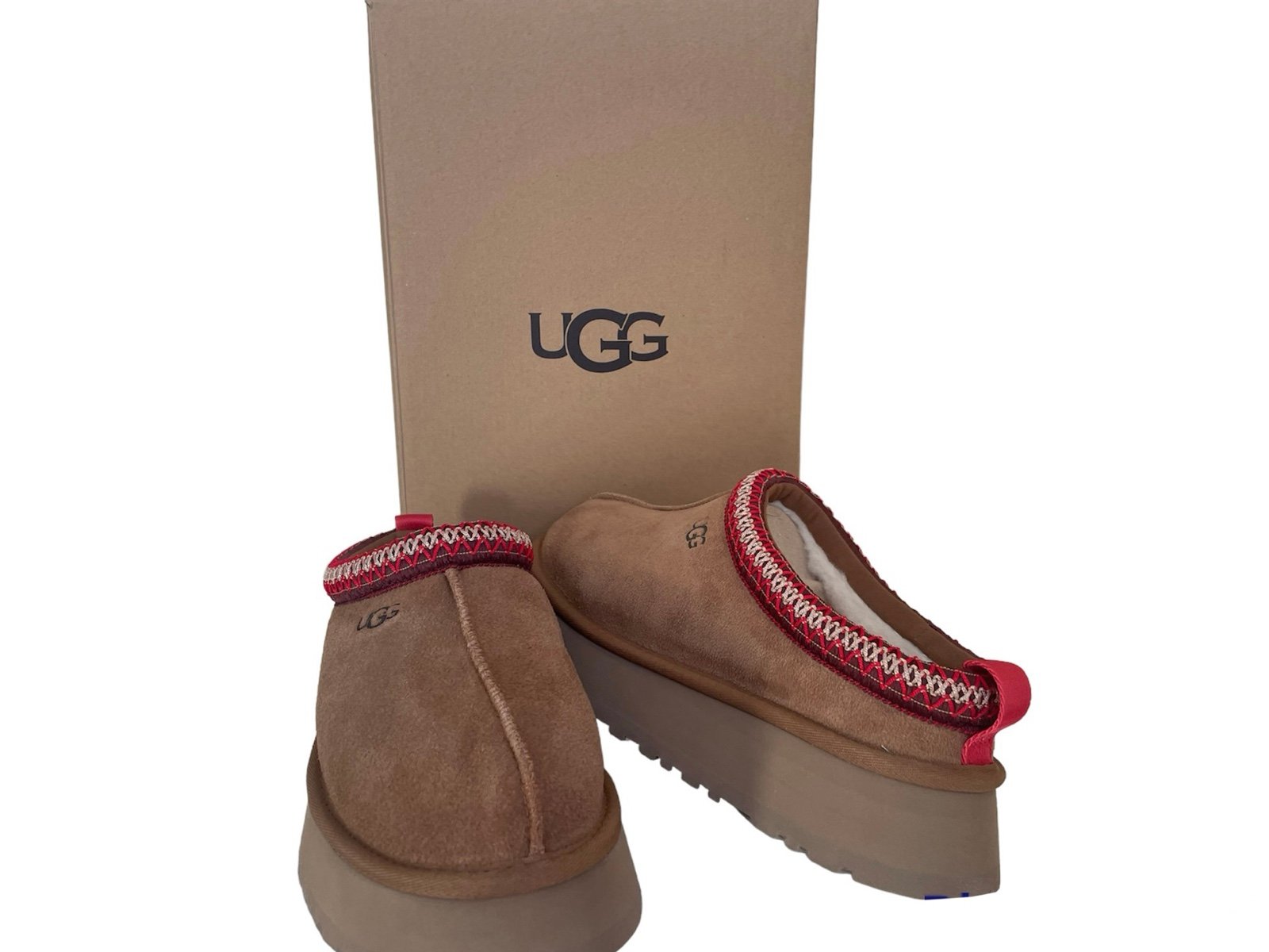 BRAND NEW UGG Tazz Platform Slipper Shoes Chestnut Womens Size 9 |2 DAY SHIP|