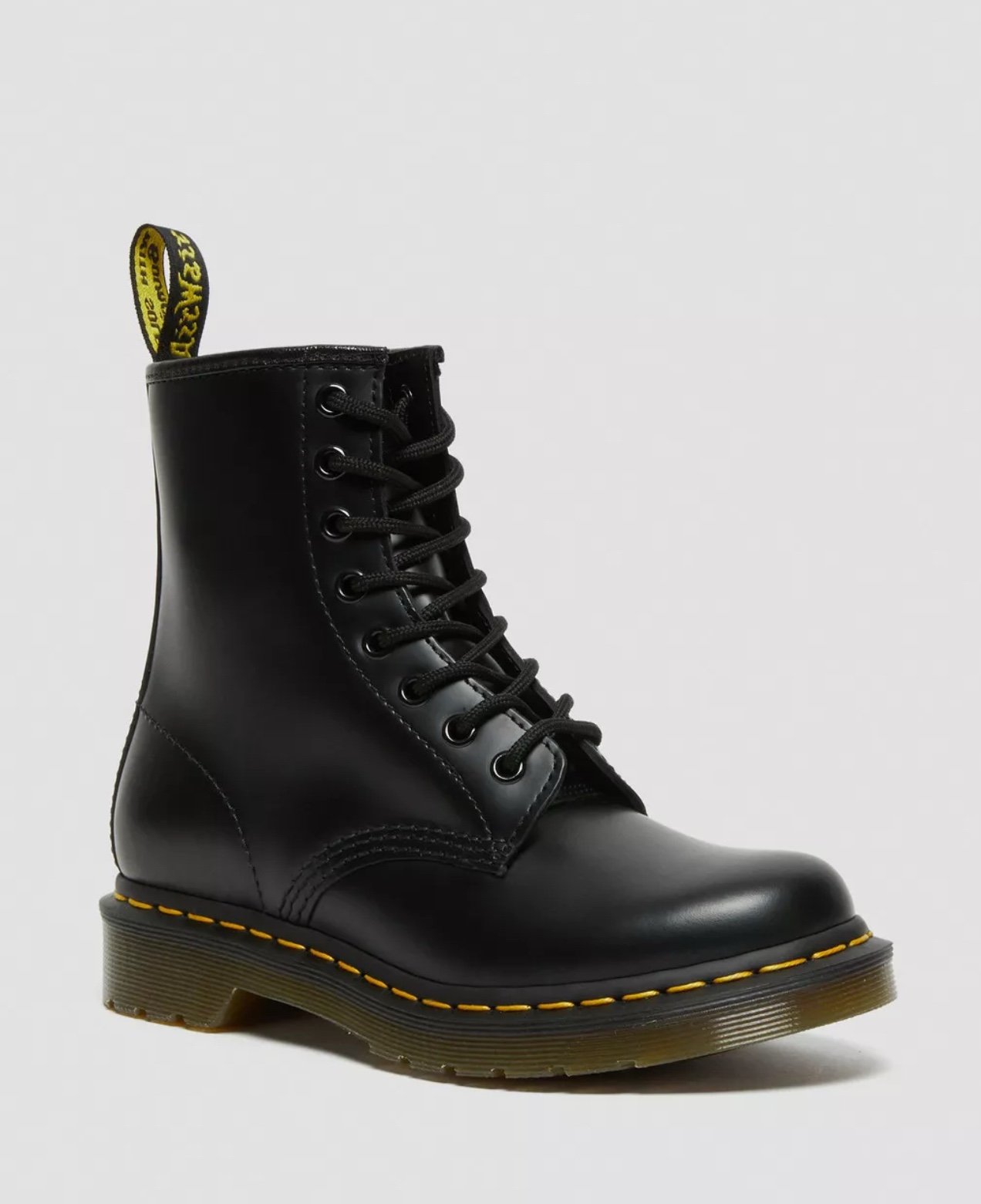 Dr. Martens 1460 W Smooth Black Leather Boots